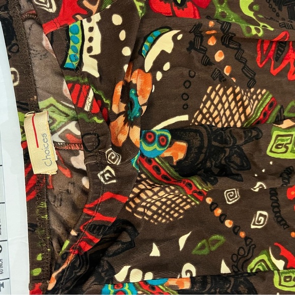 Choices 90s Y2K Style Brown with Design Midi Length Skirt super Stretchy - Picture 2 of 7